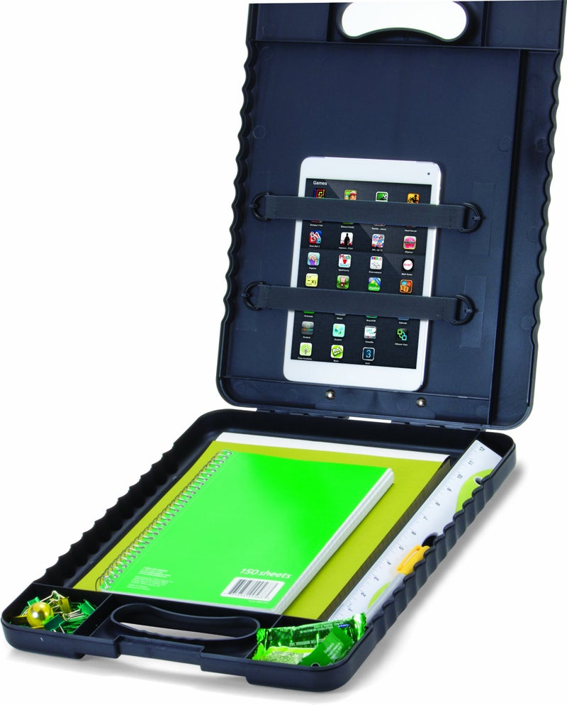Officemate Letter/A4 Size Deluxe Tablet Clipboard Case, Charcoal (83315) - Image 2